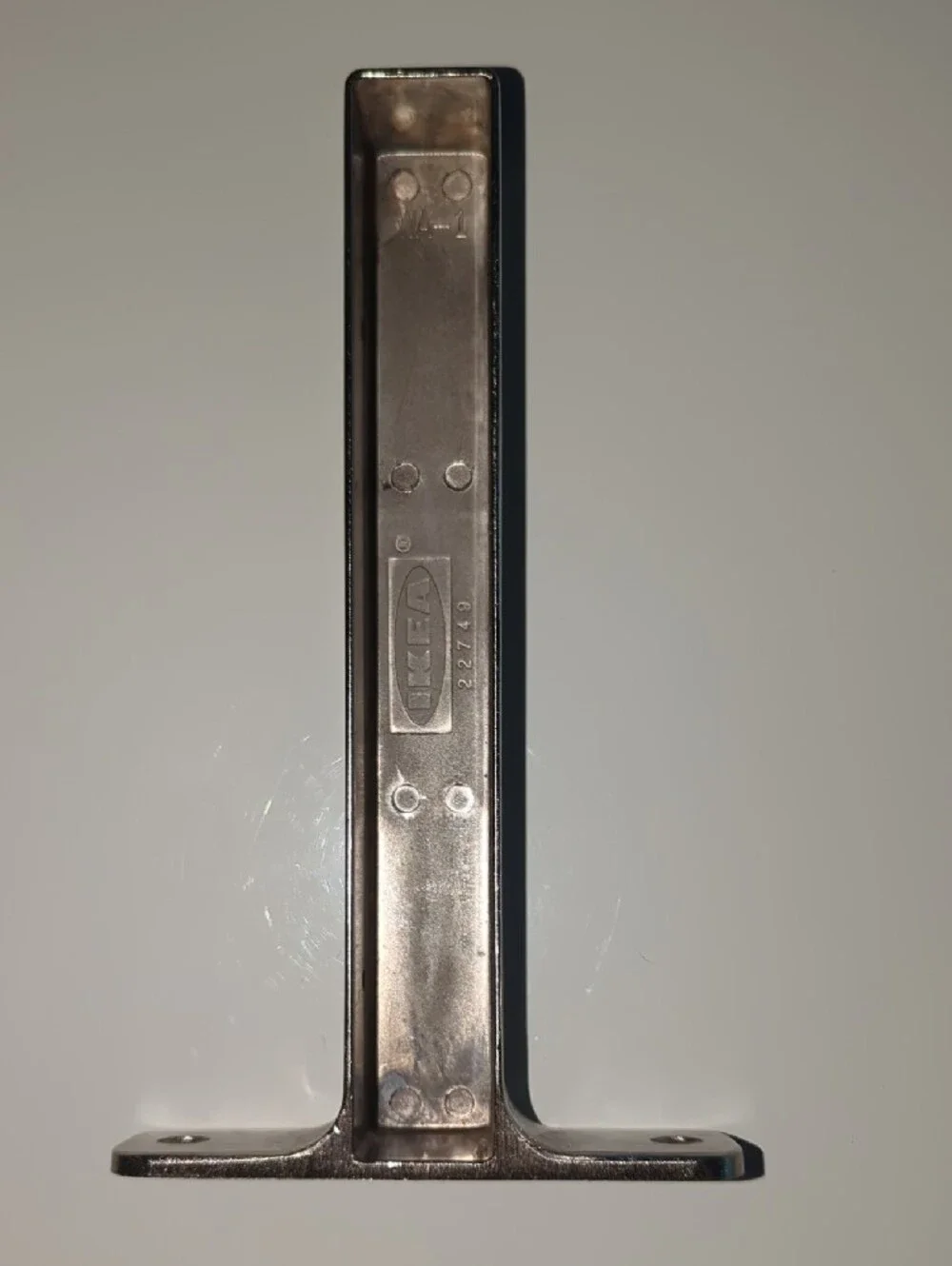 IKEA- Granhult: 1 Brushed Metal Silver Shelf Bracket -7-3/4